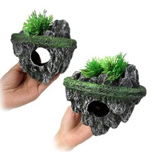 Listing image for Fish Tank Float Island Decor Simulation Aquarium Landscaping Stone Caverns House