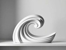 Listing image for Ocean Wave Sculpture | Modern Coastal Decor | Minimalist Wave Art