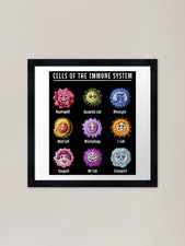Listing image for Biology Immune System Cells Framed Framed Wall Art Poster Canvas Print Picture
