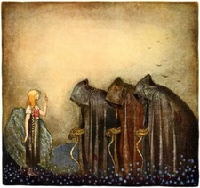 Listing image for The Golden Key by John Bauer, Circa 1915 – Swedish Folklore Art Print