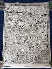 Listing image for RARE - The Original DOODLE ART Poster PREHISTORIC Jerrard Colouring 24"x34" NEW