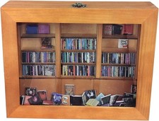 Listing image for Anxiety Mini Bookshelf Miniature Book Display Shelf with 200Pcs Mini Books Shake