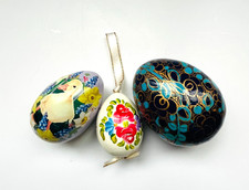Listing image for Set of 3 Different Decorative Easter Eggs Gift Idea- Collectible