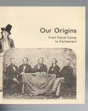 Listing image for MEMORABILIA ,OUR ORIGINS , PENAL CAMP TO PARLIAMENT , EXHIBITION ,LIB of NSW