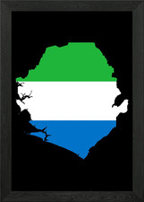 Listing image for Sierra Leone Framed Wall Art Poster Canvas Print Picture