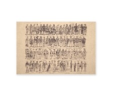 Listing image for History of Fashion Poster – 1930s French Dictionary Illustration – Vintage Style