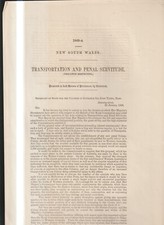 Listing image for MEMORABILIA ,NSW GOVERNMENT PAPER , 1863 , TRANSPORTAION AND PENAL SERVITUDE