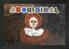 Listing image for aboriginal art petroglyph Framed Wall Art Poster Canvas Print Picture