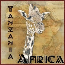 Listing image for Tanzania Africa Map Vintage Art retro wall posters prints home decor