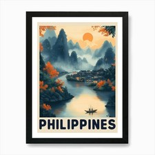 Listing image for Philippines Vintage Travel Poster A Framed Wall Art Poster Canvas Print Picture