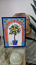 Listing image for Handmade Tunisian Ceramic Tile Panel – Hand-Painted Mediterranean Wall Art