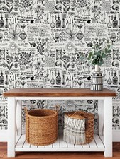 Listing image for Ancient Manuscript Art Wallpaper Roll Self Adhesive Peel Stick Wall Mural