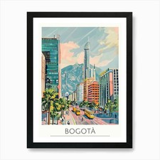 Listing image for Bogota Colombia Cityscape Art Print Framed Wall Art Poster Canvas Print Picture