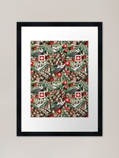 Listing image for Swiss village folk art paper cut gr Framed Wall Art Poster Canvas Print Picture