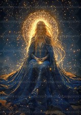 Listing image for Norse Goddess Frigg Wall Art Print Queen of Asgard Motherhood Prophecy AE52