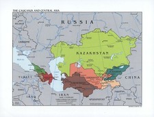 Listing image for 18" x 24" 2003 Map of Caucasus & Central Asia