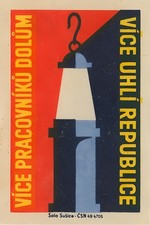 Listing image for Retro Czech Coal Mining Poster (c. 1950s) - 🇨🇿 Vintage Industrial Artwork