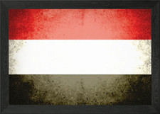 Listing image for Yemen vintage flag Framed Wall Art Poster Canvas Print Picture