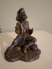 Listing image for RARE Vintage W.U.I. 2000 Collectible Pirate Bronzed Effect Resin Figure orig box