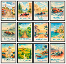 Listing image for Beautiful City Travel Poster | Urban Skyline Wall Art Print | Interior Decorate