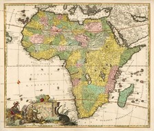 Listing image for Map nautical vintage art old antique 1900 century print poster