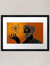 Listing image for democritus of ancient greece explai Framed Wall Art Poster Canvas Print Picture