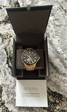 Listing image for Bulova gold marine star mens watch automatic model 97A174