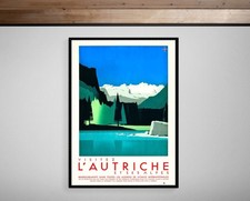 Listing image for Austria Travel Poster: Art Deco Alpes Giclée Print