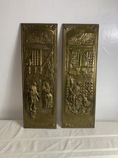 Listing image for Pressed 2 Tin Wall Hanging Art England Vintage Decor Mid Century Colonial Decor