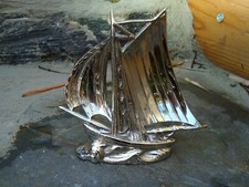 Listing image for Ship Model Paper weight Silver Nickel / Desk Nice Nautical Royal Navy Gift Dad