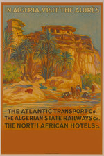 Listing image for Visit Algeria Poster Vintage Travel Art Print North Africa Retro Wall Decor