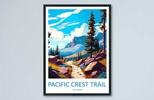 Listing image for Pacific Crest Trail Travel Print Wall Art Pacific Crest Trail Wall Hanging Home