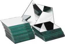 Listing image for 50pcs Mirror Art Tiles 3 inch Square Silver Glass Mosaic DIY Wall Decor