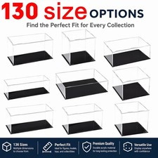 Listing image for 60 Large Size Clear Acrylic Display Case Dustproof Toy Car Trucks Vans Model Box