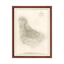 Listing image for Old Map of Barbados 1927 - Vintage Barbados Art Wall Decor