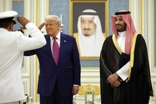 Listing image for President Donald Trump Saudi Arabia Salute Prince Historic Fridge Magnet 2x3