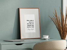 Listing image for Maya Angelou Quote Print When Someone Shows You Who They Are Wall Art Unframed