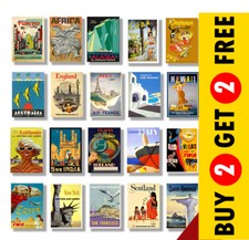 Listing image for Vintage Travel Posters Retro Home Wall Art Prints Tourism Holiday Pictures A3 A4