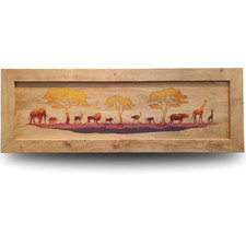 Listing image for Sahara Landscape Oak & Resin Wall Art Handmade with Yorkshire Oak