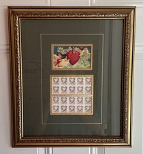 Listing image for Framed USPS 33¢ Love Stamp Display “To My Love” Valentine Postcard Gold Frame