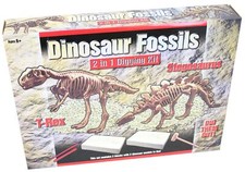 Listing image for Deluxe 2 in 1 Dig Out Dinosaur Skeleton Fossil Archaeology Excavation Kit