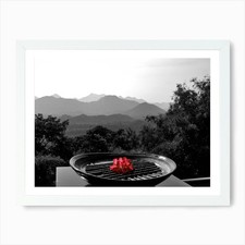 Listing image for Golden Triangle Memorial Flower Art Framed Wall Art Poster Canvas Print Picture