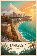 Listing image for Stunning Famagusta Cyprus Travel Poster - Mesmerizing Mediterranean Art Print A1