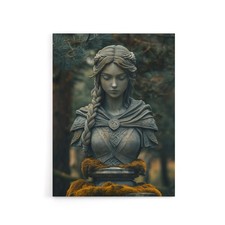 Listing image for Norse Shield Maiden Warrior Bust Canvas Wall Art Print