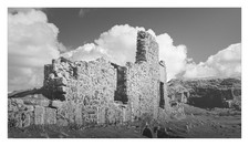 Listing image for Fine Art Wall Decor – Black & White Quarry Ruin Photography – Historic Stone Hou
