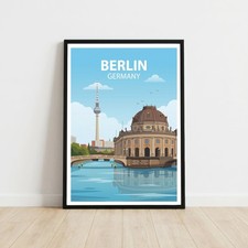 Listing image for Berlin Germany Travel Poster Wall Art Print Framed Unframed