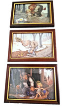Listing image for Vtg Rolf Lidberg Framed Troll Postcards Lot of 3 Swedish Scandinavian Folk Art