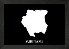Listing image for Suriname Framed Wall Art Poster Canvas Print Picture