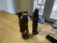 Listing image for Folk Art Sculptures Traveling Peasants