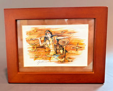 Listing image for Signed Lynn Bean Art Print Native American Warrior Petroglyph Southwestern 5x7
